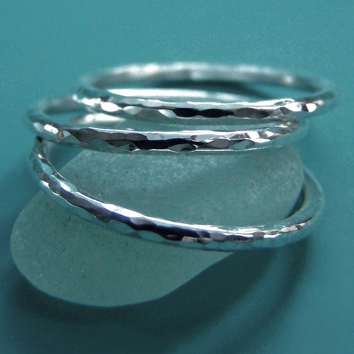 Sterling Silver Set Of Three Stacking Ring Set By Hurleyburley |  notonthehighstreet.com